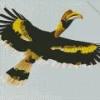 Hornbill Bird Flying Diamond Painting