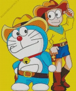 Nobita And Doraemon Diamond Painting