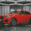 Orange BMW Lava Diamond Painting