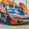 Orange BMW Lava Car Diamond Painting