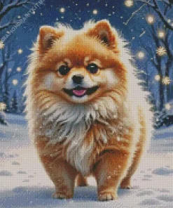 Pomeranian Dog Diamond Painting