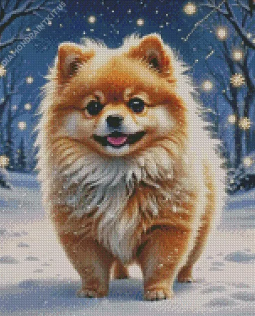 Pomeranian Dog Diamond Painting