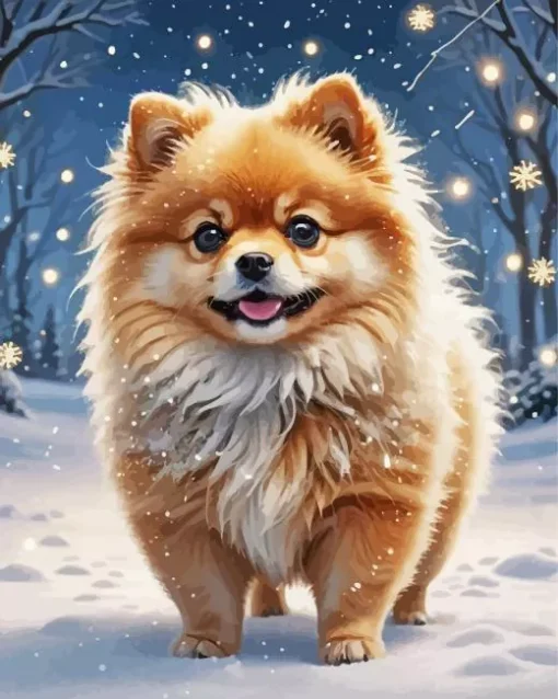 Pomeranian Dog Diamond Painting