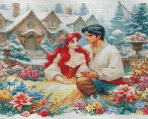 Romantic Ariel And Prince Diamond Painting