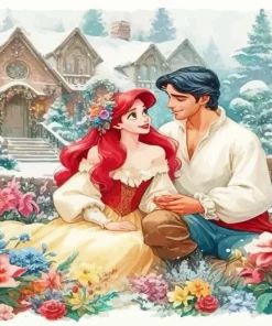 Romantic Ariel And Prince Diamond Painting