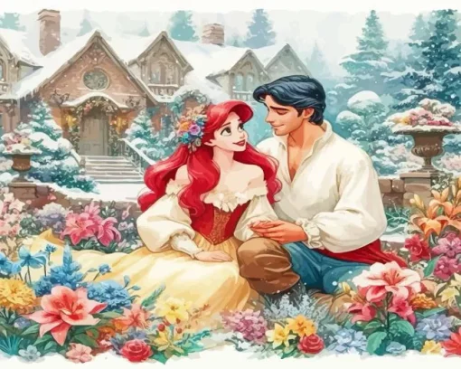 Romantic Ariel And Prince Diamond Painting