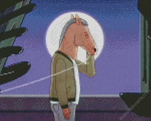 Sad Bojack Diamond Painting