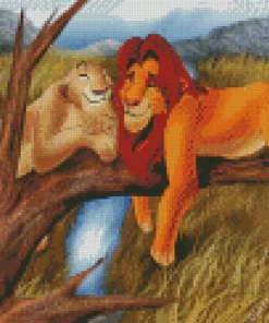 Simba And Nala Art Diamond Painting