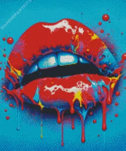 Splash Lips Diamond Painting