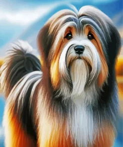 Tibetan Terrier Dog Diamond Painting