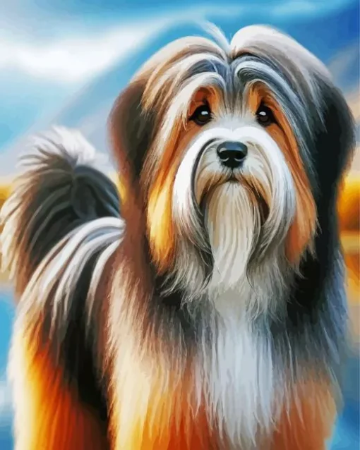 Tibetan Terrier Dog Diamond Painting