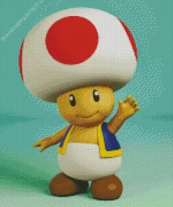 Toad Mario Diamond Painting