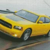 Yellow Dodge Charger Daytona Diamond Painting