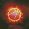 Basketball On Fire Diamond Painting