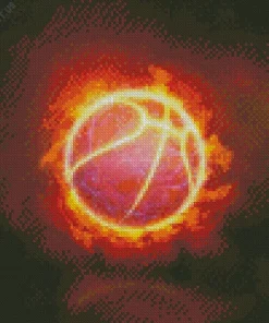 Basketball On Fire Diamond Painting