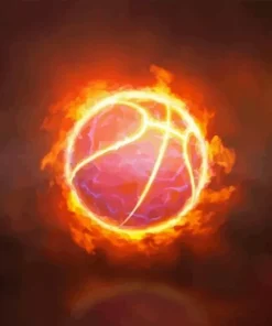 Basketball On Fire Diamond Painting