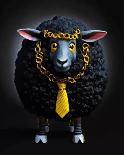 Black Sheep Diamond Painting