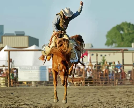 Bucking Horse Diamond Painting