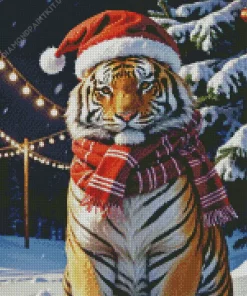 Christmas Tiger Diamond Painting