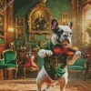 Dog Playing Violin Diamond Painting