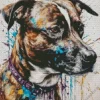 Dog Splatter Painting Diamond Painting