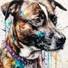 Dog Splatter Painting Diamond Painting