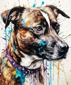 Dog Splatter Painting Diamond Painting