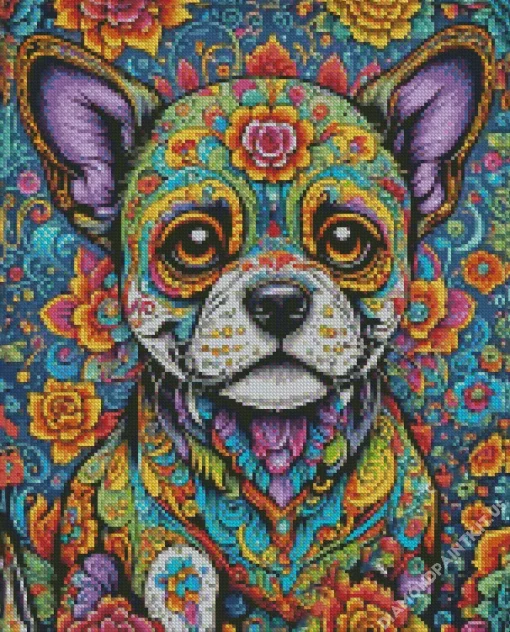 Dog Sugar Skull Diamond Painting