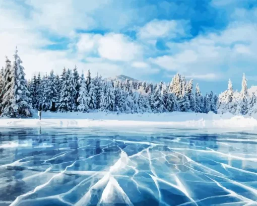 Frozen Lake Diamond Painting