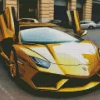 Golden Lamborghini Diamond Painting