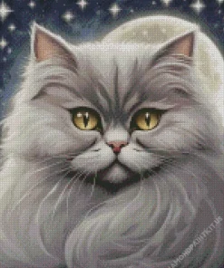 Grey Persian Cat Diamond Painting