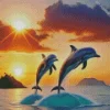 Jumping Dolphins Diamond Painting