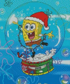 Spongebob Christmas Celebration Diamond Painting